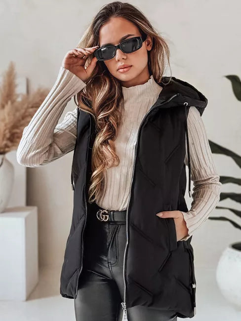 Women's Black Vest Set