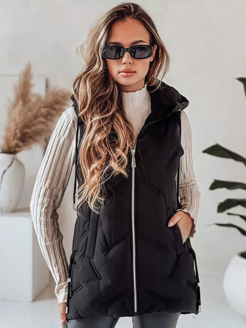 Women's Black Vest Set
