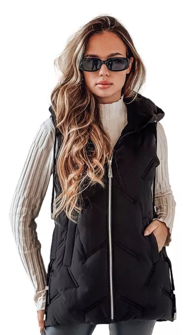Women's Black Vest Set