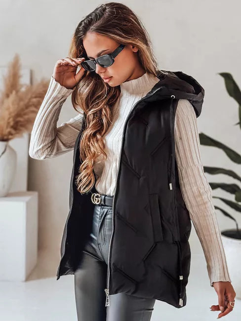 Women's Black Vest Set