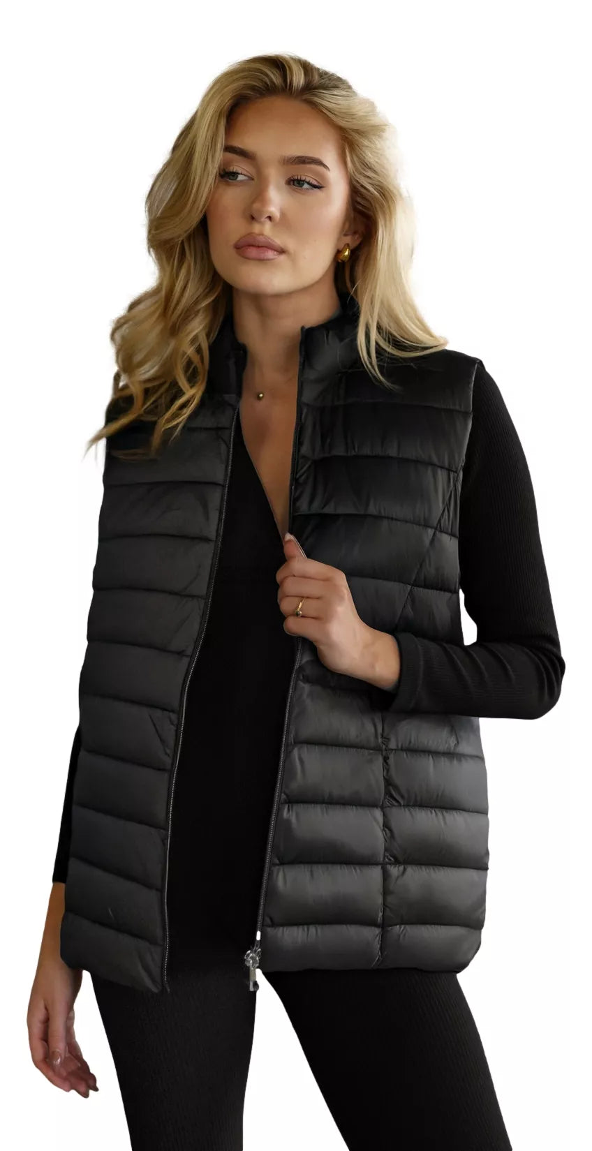 Women's black vest Tory