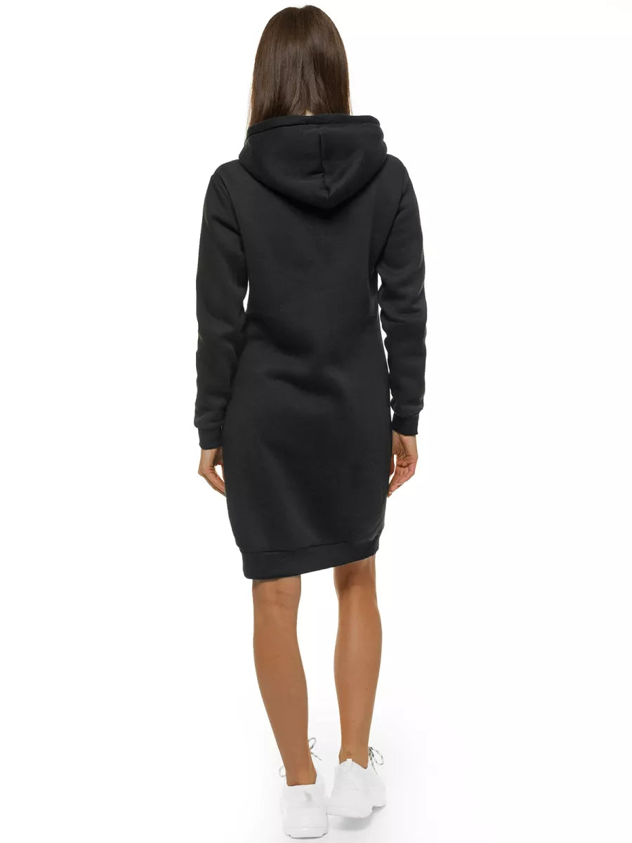 Women's black dress with a hood Margaret