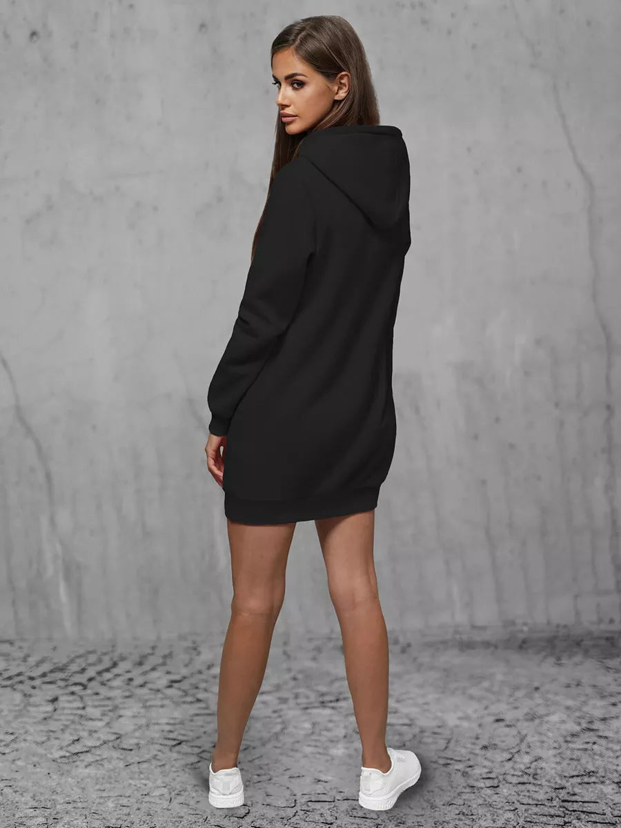 Women's black dress with hood Megan