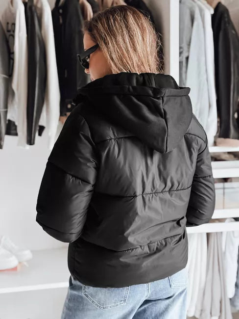 Women's black winter jacket Glam