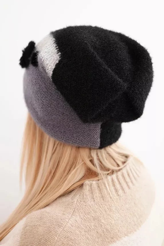 Women's black hat Rose