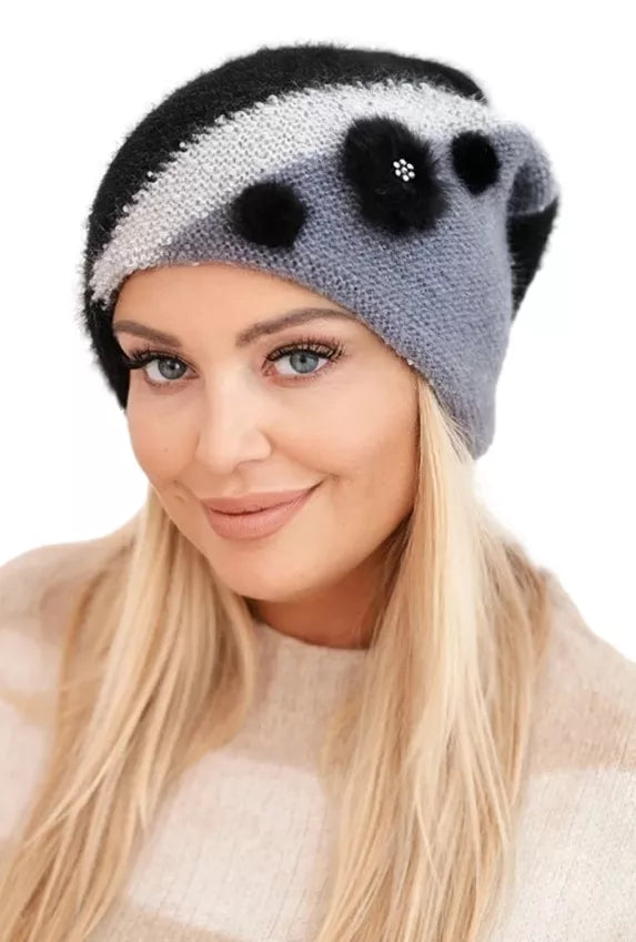 Women's black hat Rose