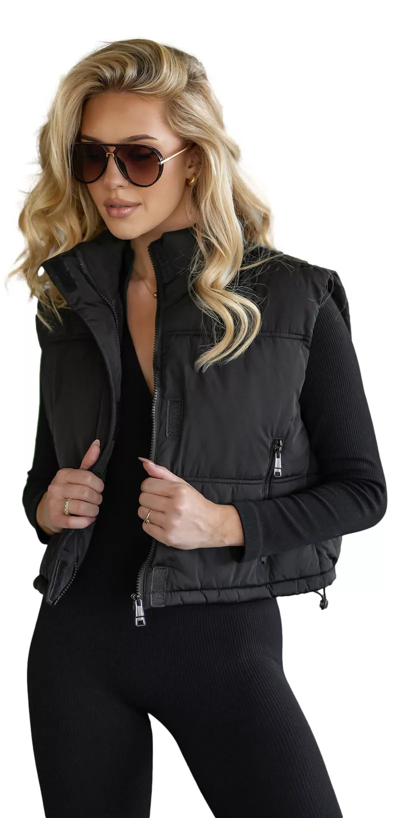 Women's black vest Sedna