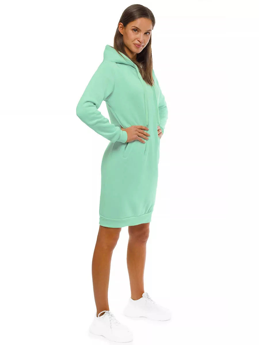Women's mint dress with hood Margaret