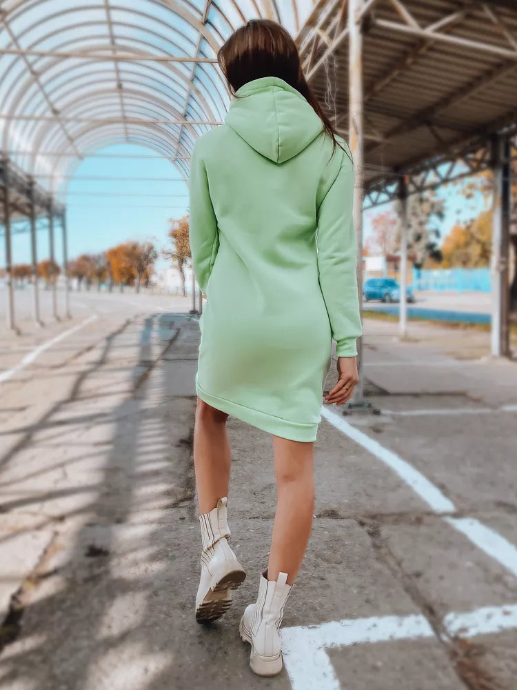 Women's mint dress with hood Margaret