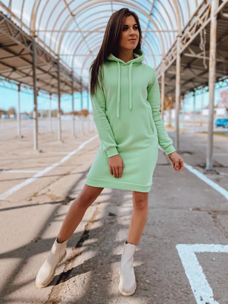 Women's mint dress with hood Margaret