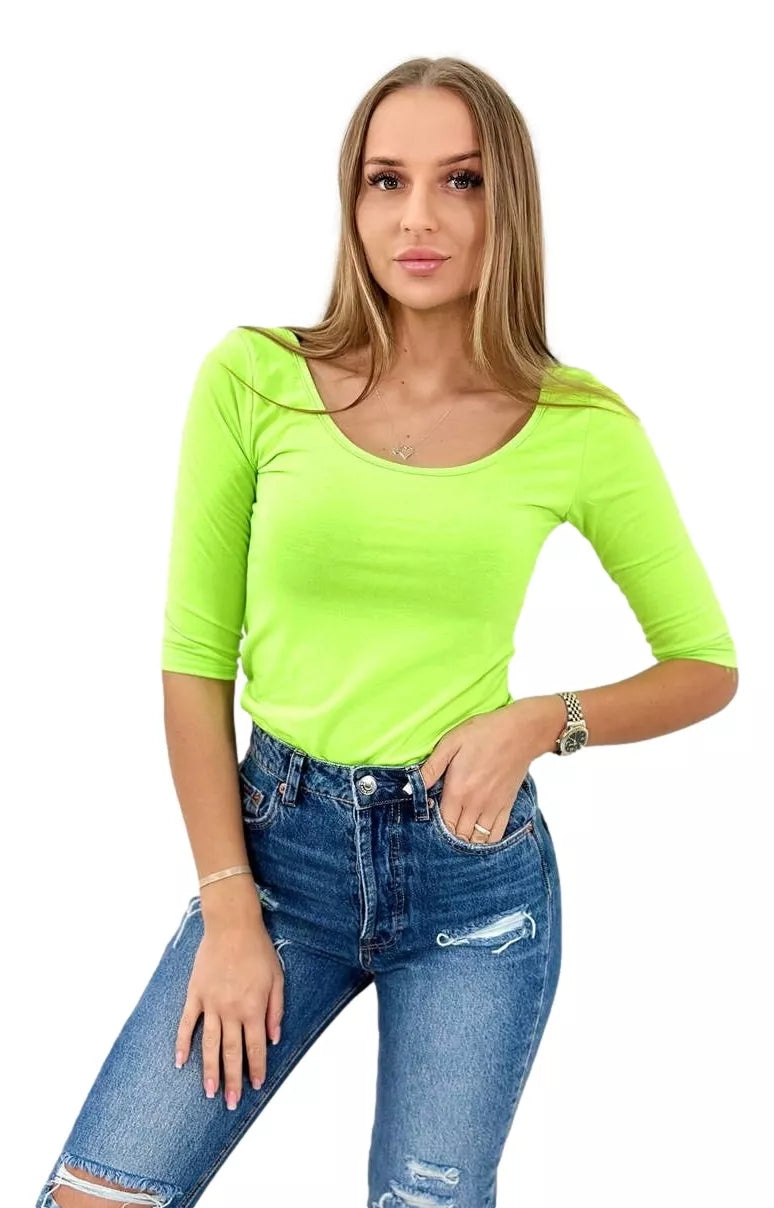 Women's neon green blouse Sonic 