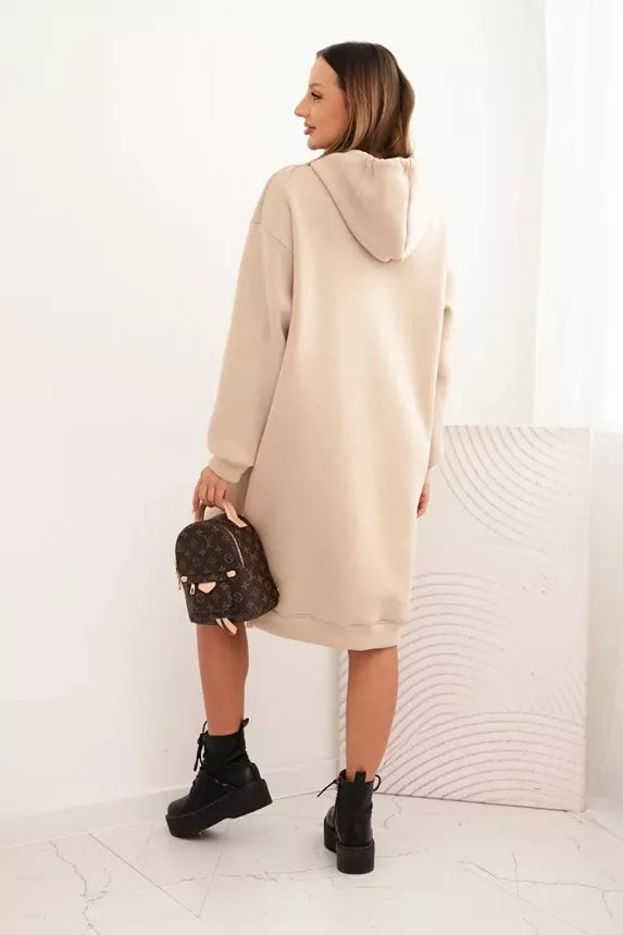 Women's warm brown dress with hood Leagve