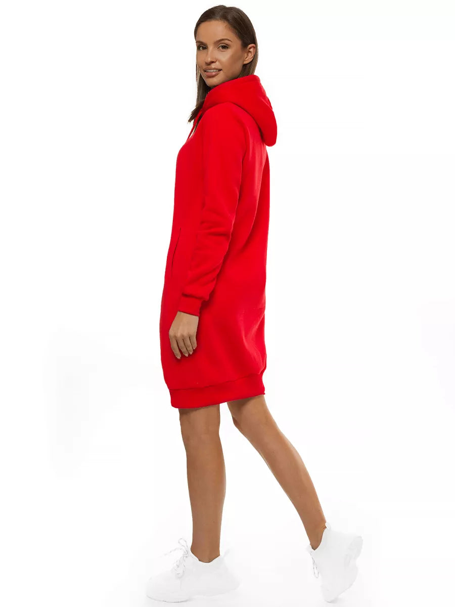 Women's red dress with a hood Margaret