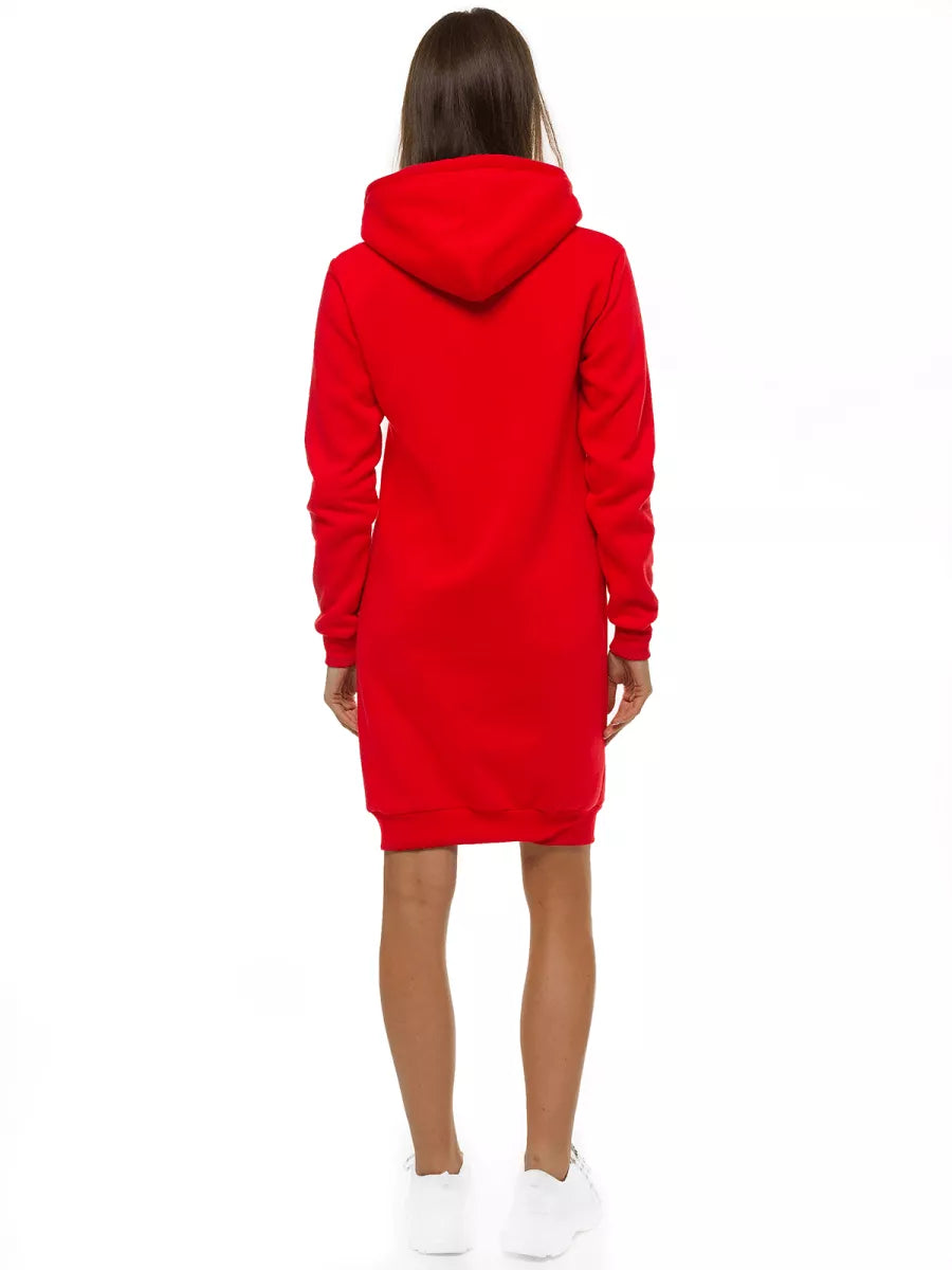 Women's red dress with a hood Margaret