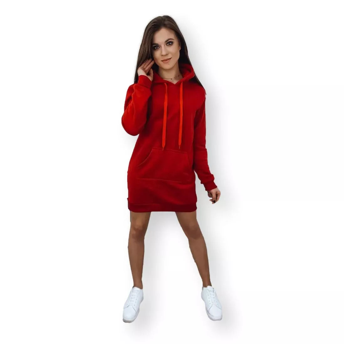 Women's red dress with hood Megan