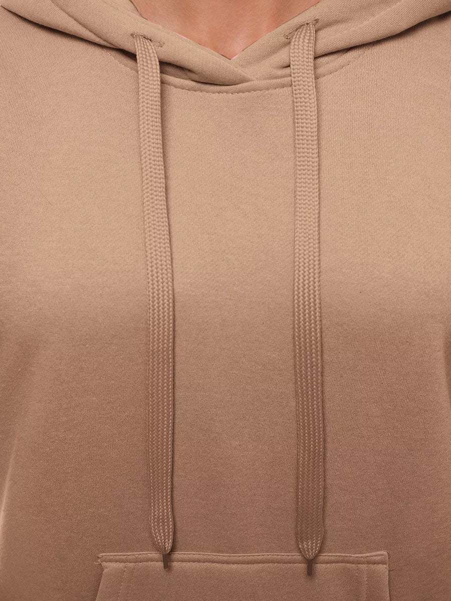 Women's brown dress with hood Megan