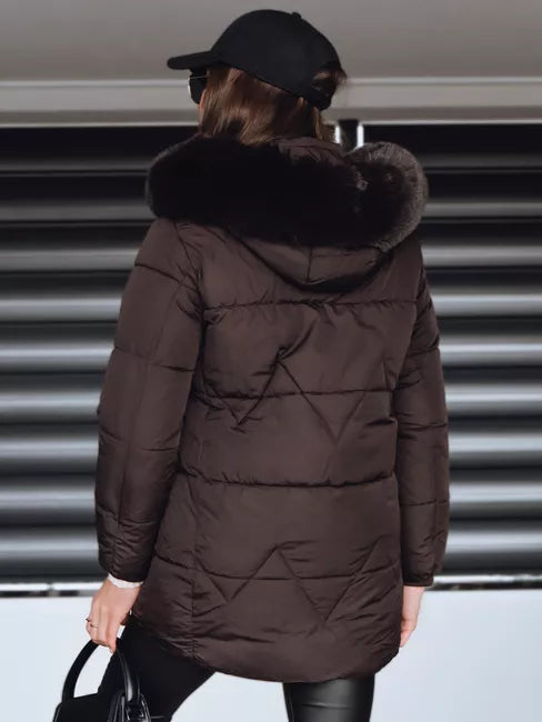 Women's brown winter jacket Lota