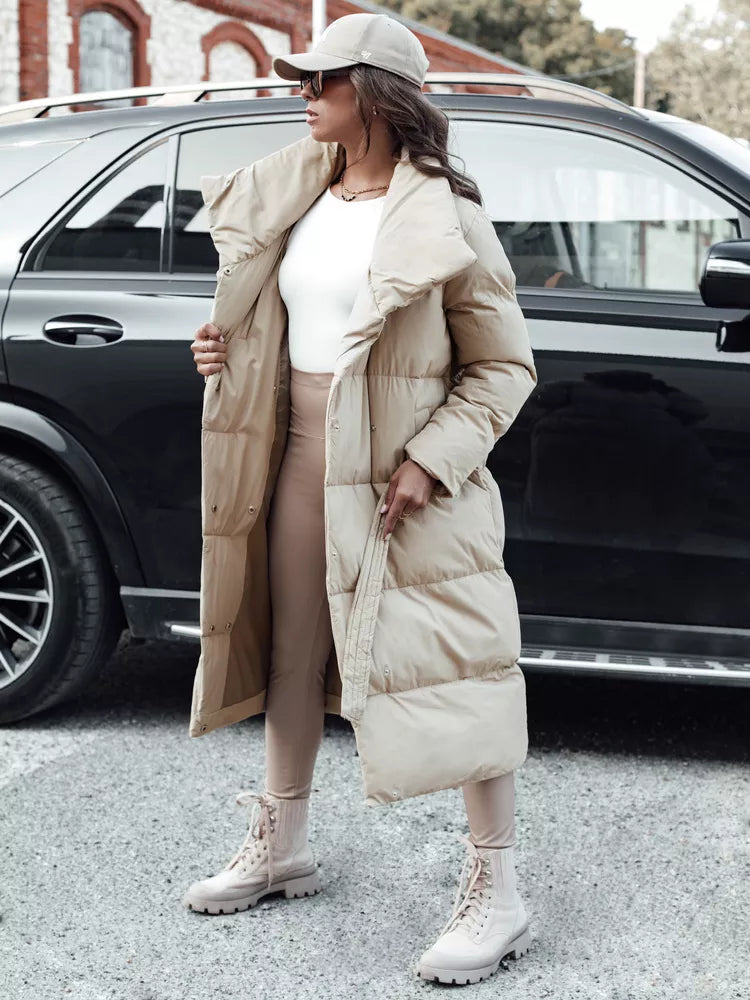 Women's brown quilted jacket Favi