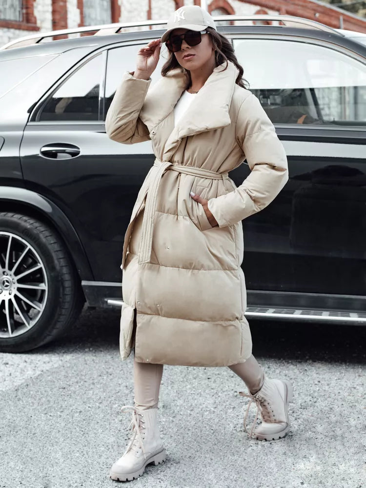 Women's brown quilted jacket Favi