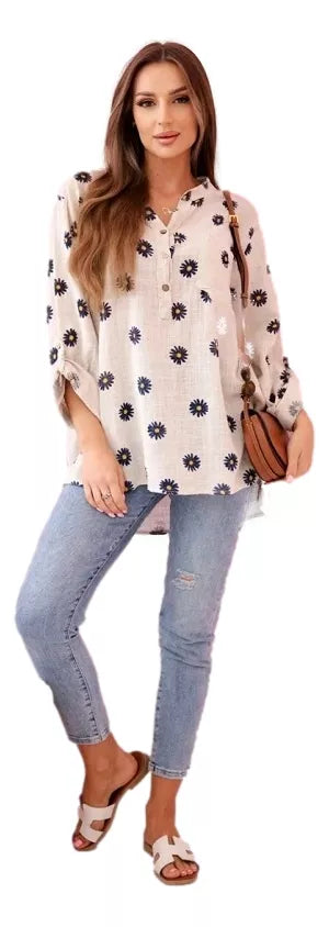 Women's light khaki blouse Dorsi