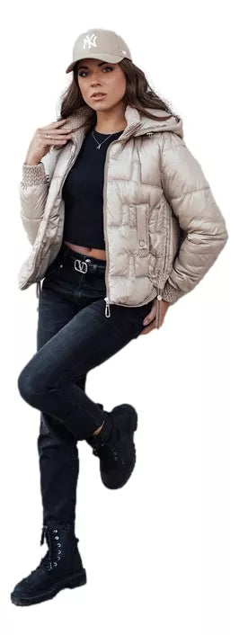 Women's brown winter jacket Warm