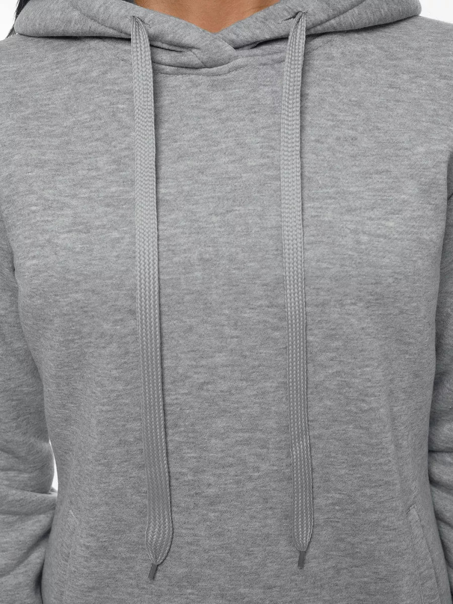 Women's light gray dress with a hood Margaret