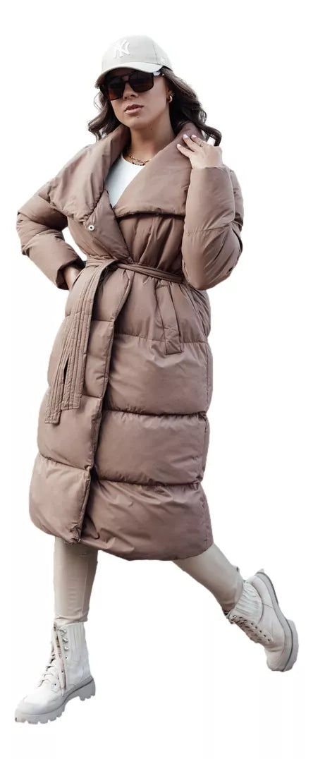 Women's light brown quilted jacket Favi