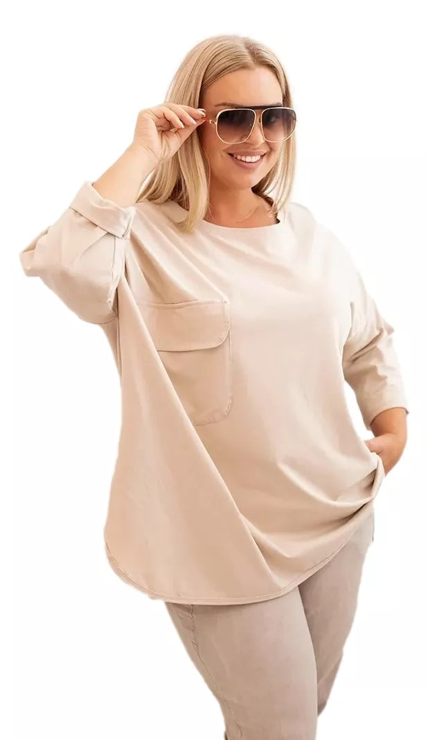 Women's light brown blouse Margo