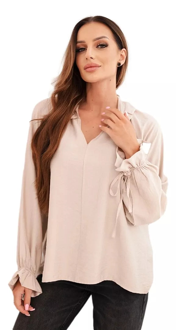 Women's light brown blouse Milan