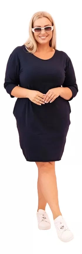 Women's navy blue dress Self