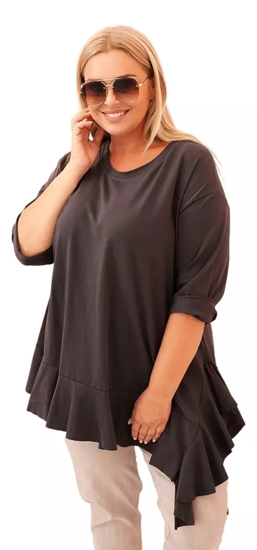 Women's dark gray blouse Berin