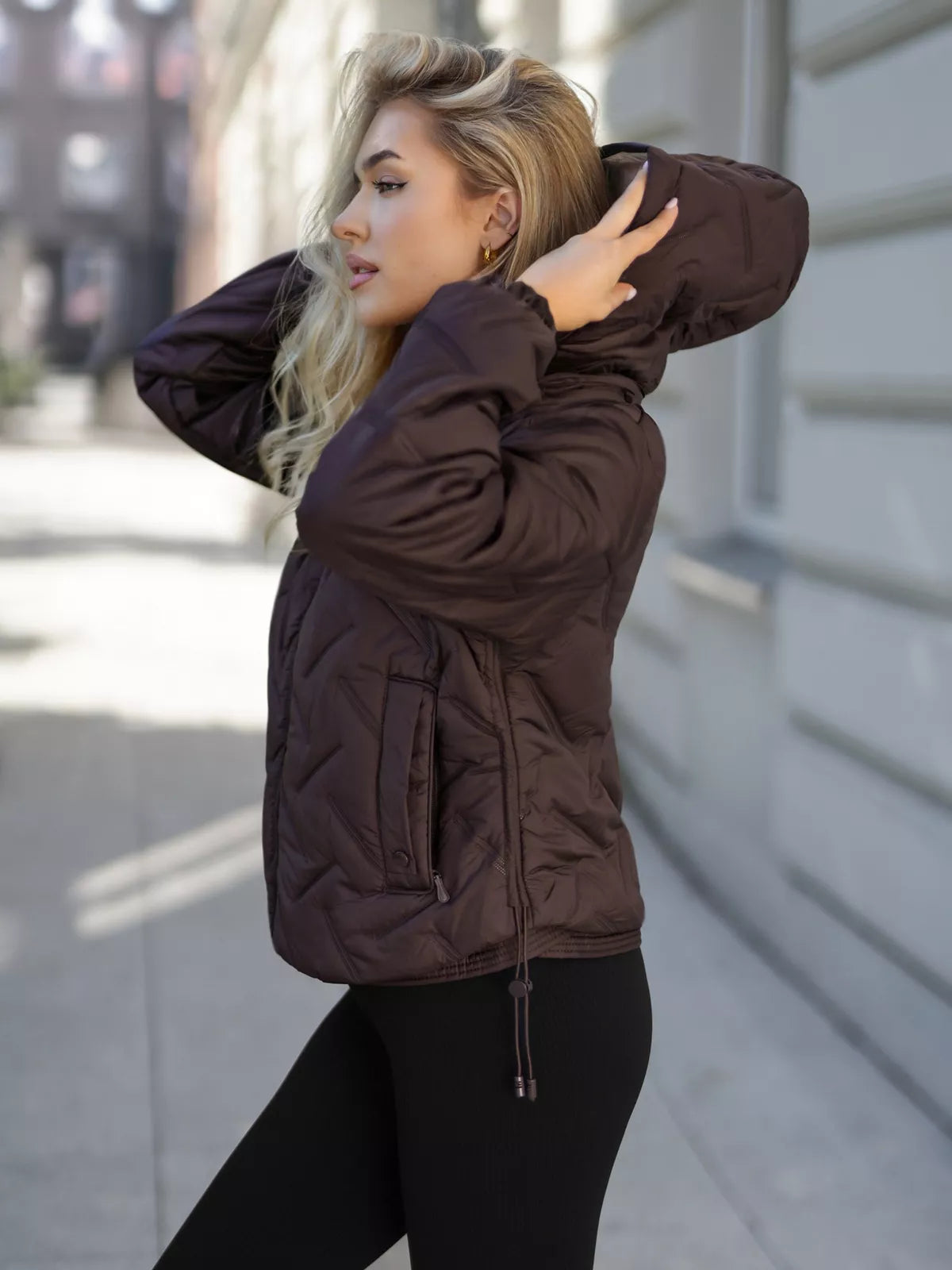 Women's dark brown jacket Lamir