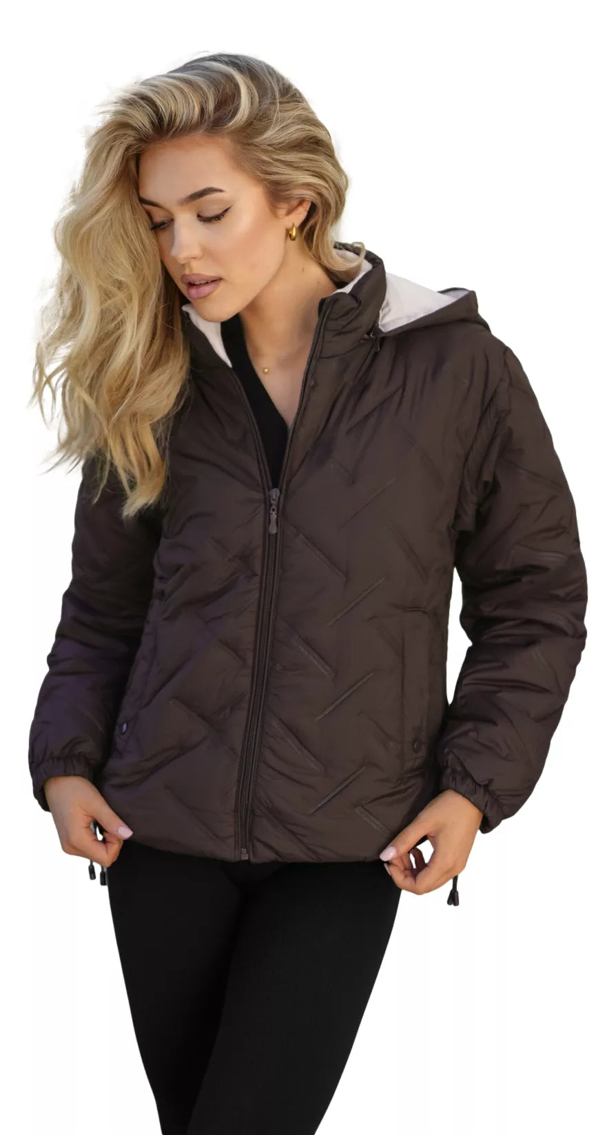 Women's dark brown jacket Lamir