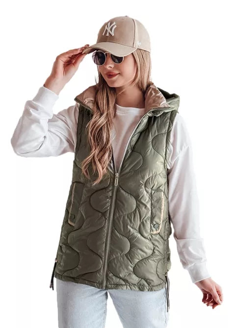 Women's green vest Vesolita