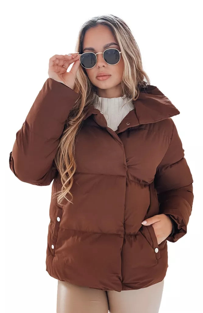 Women's winter dark brown jacket Lari