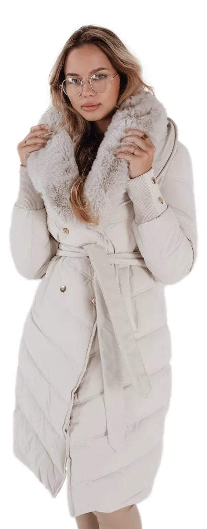 Women's winter white jacket Karlin