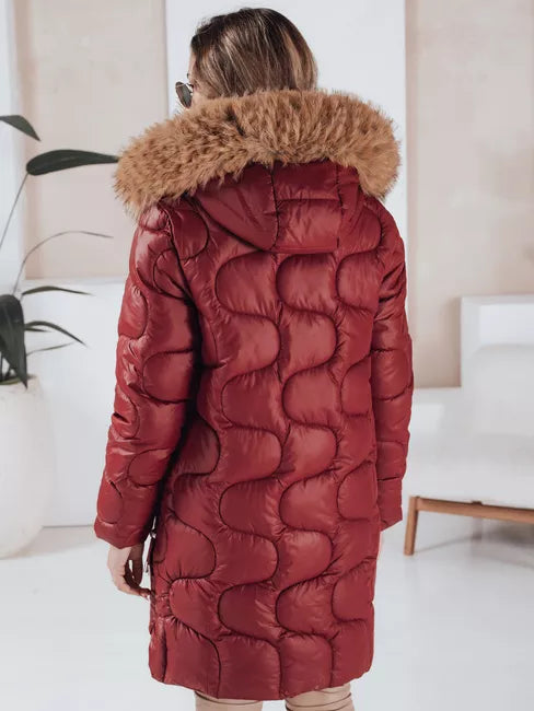 Women's burgundy winter jacket Varel