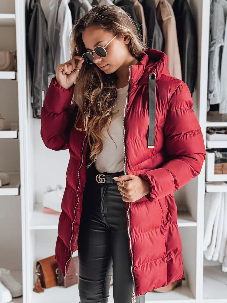 Women's burgundy winter jacket Gabriel