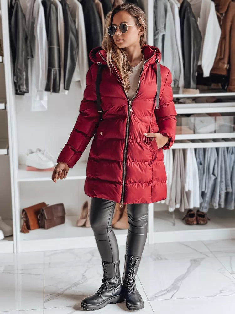 Women's burgundy winter jacket Gabriel