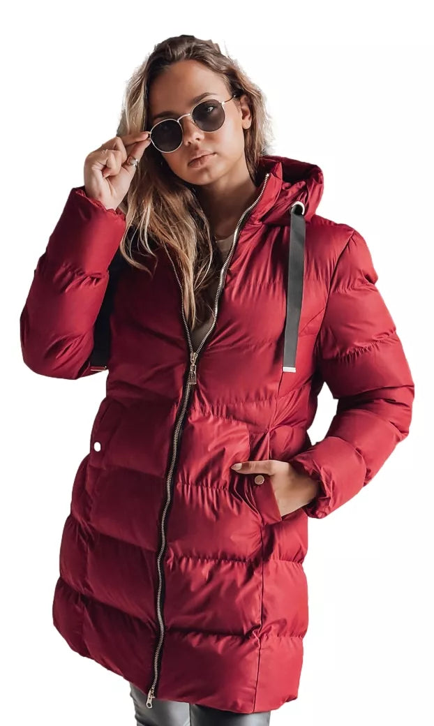 Women's burgundy winter jacket Gabriel