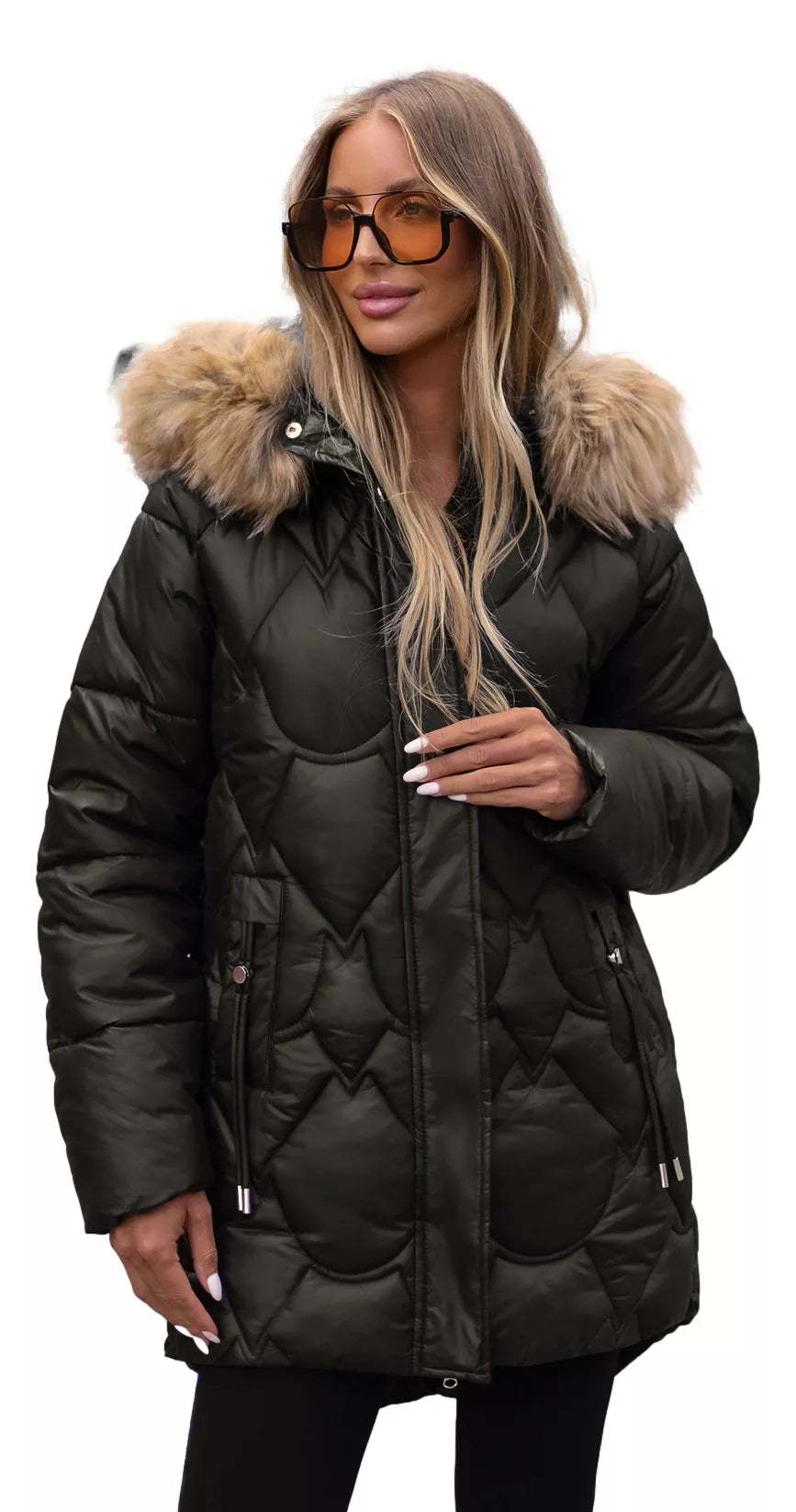 Women's black winter jacket Verni
