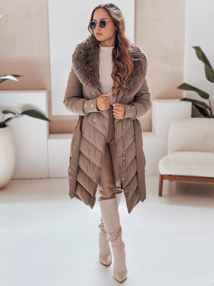 Women's winter brown jacket Karlin