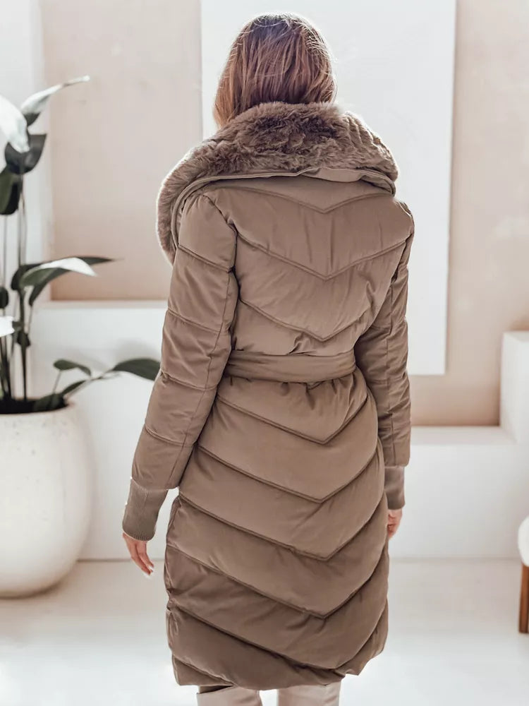 Women's winter brown jacket Karlin