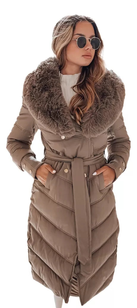 Women's winter brown jacket Karlin