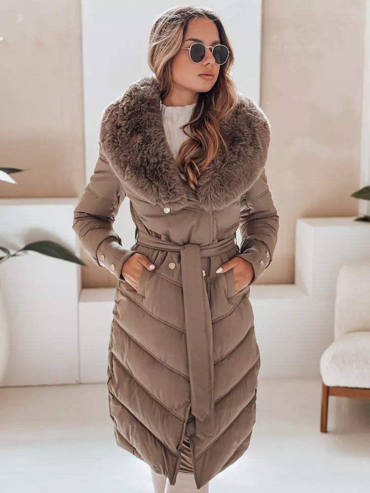 Women's winter brown jacket Karlin