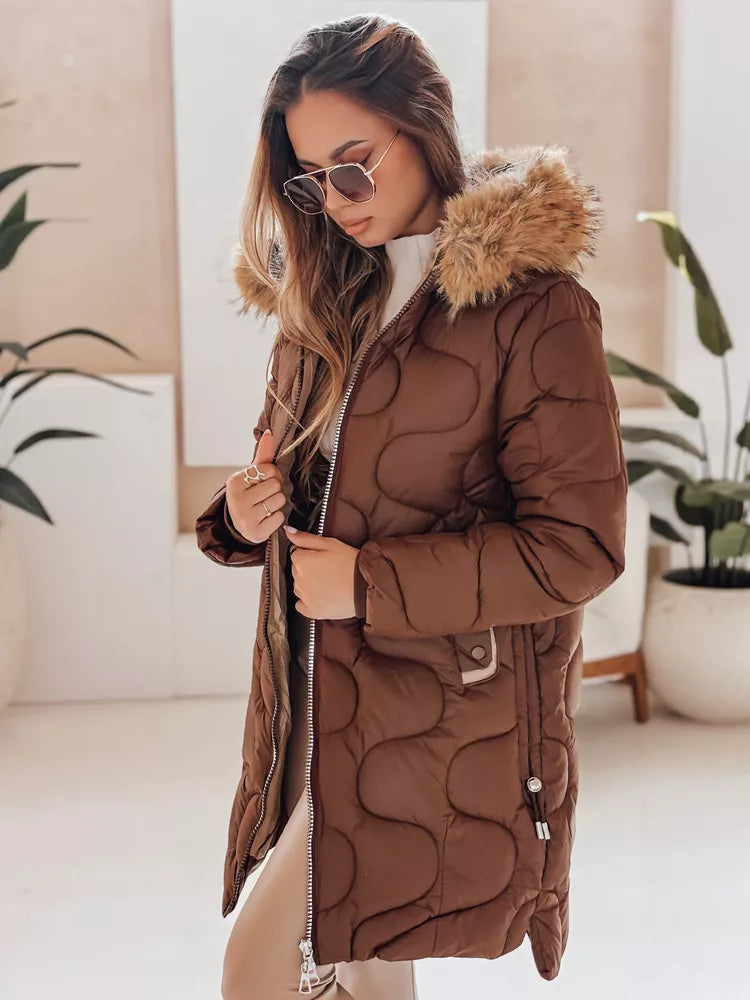 Women's winter brown jacket Virel