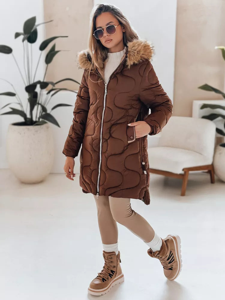Women's winter brown jacket Virel