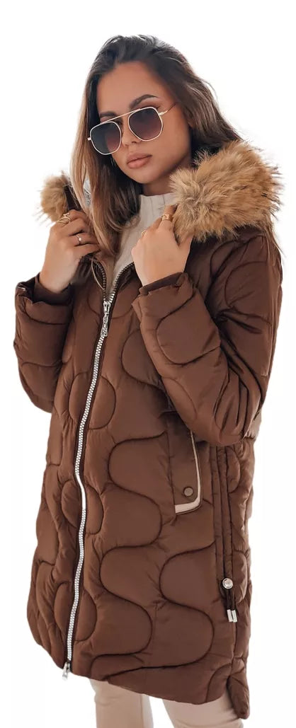 Women's winter brown jacket Virel