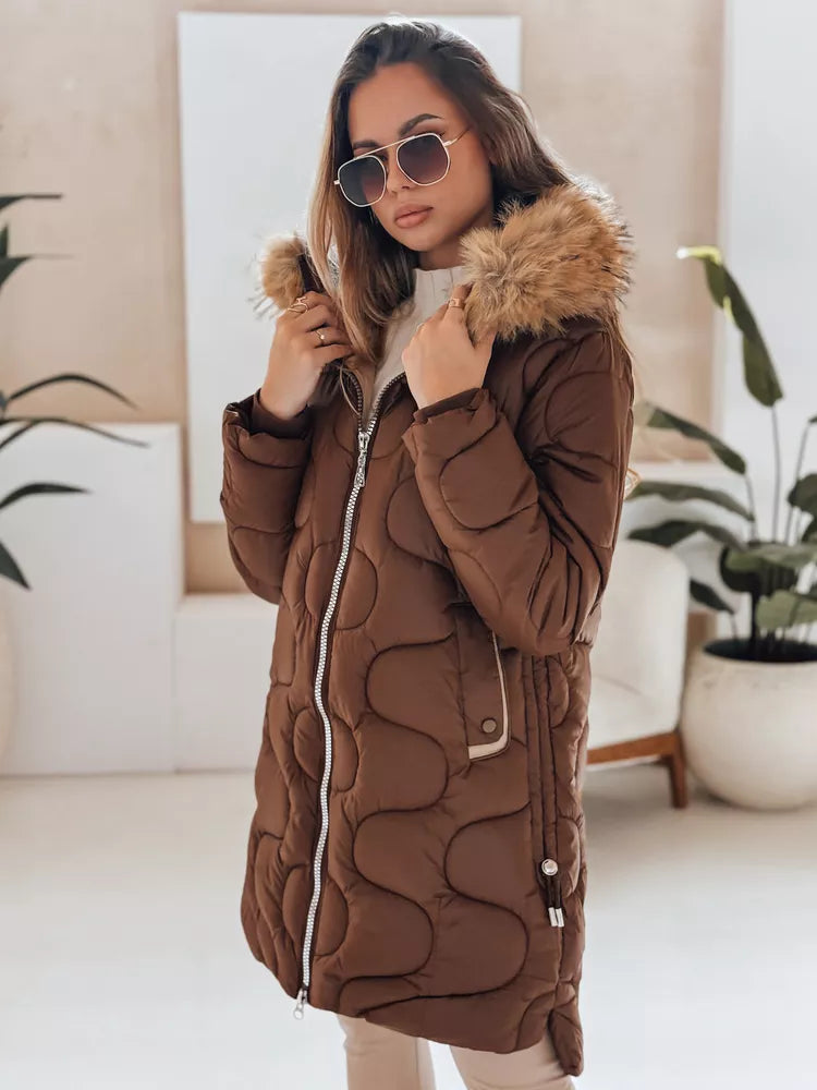 Women's winter brown jacket Virel