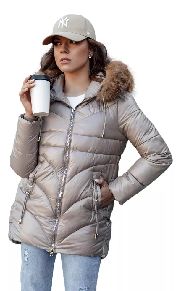 Women's winter brown jacket Jessica